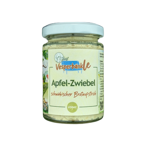 vollwertiger Aufstrich Apfel Zwiebel Schmelz im Glas