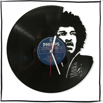 Jimi Hendrix Schallplattenuhr