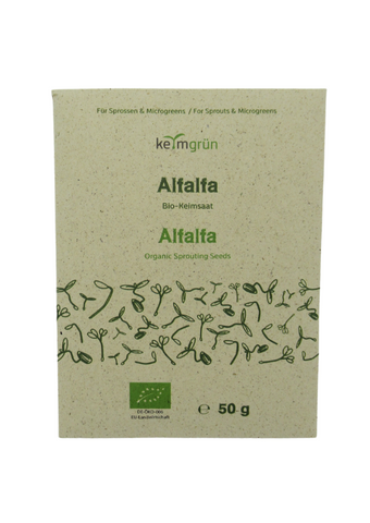 Z.B. Alfalfa, Brokkoli, Grünkohl, Radieschen, Rettich u.a. Sprossen Saat Keimlinge  5x 50g) (MHD)