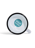 Festivalbecher / Tasse aus Emaille - drink clean