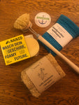 Spül Set inkl. robustem Spüllappen & 6 Luffa Schwämmen