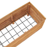 Hochbeet 150x40x38 cm Teak Altholz und Stahl